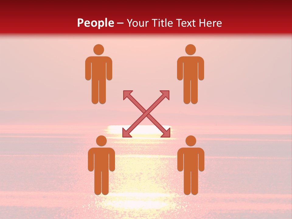 Reflection Shore Red PowerPoint Template