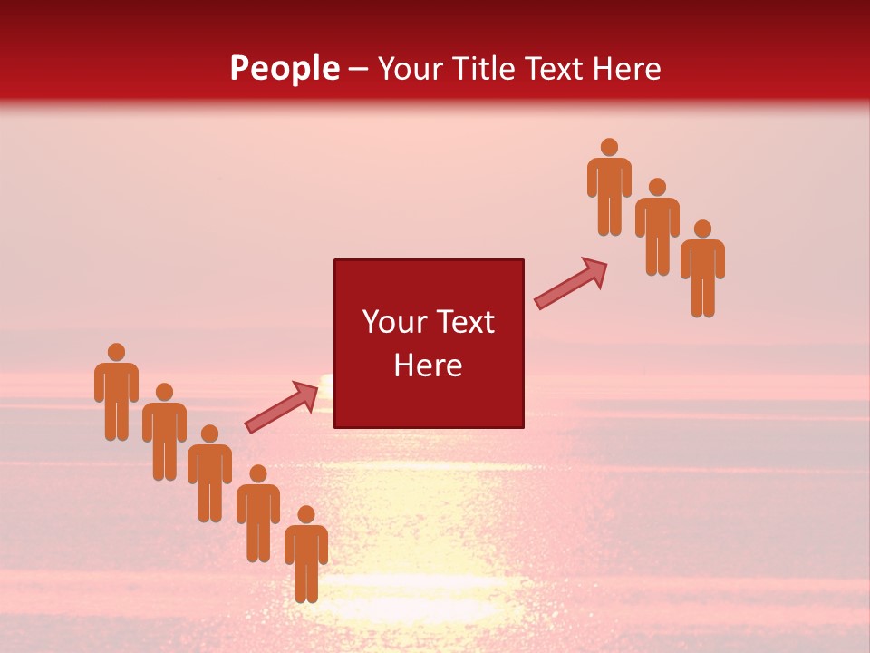 Reflection Shore Red PowerPoint Template