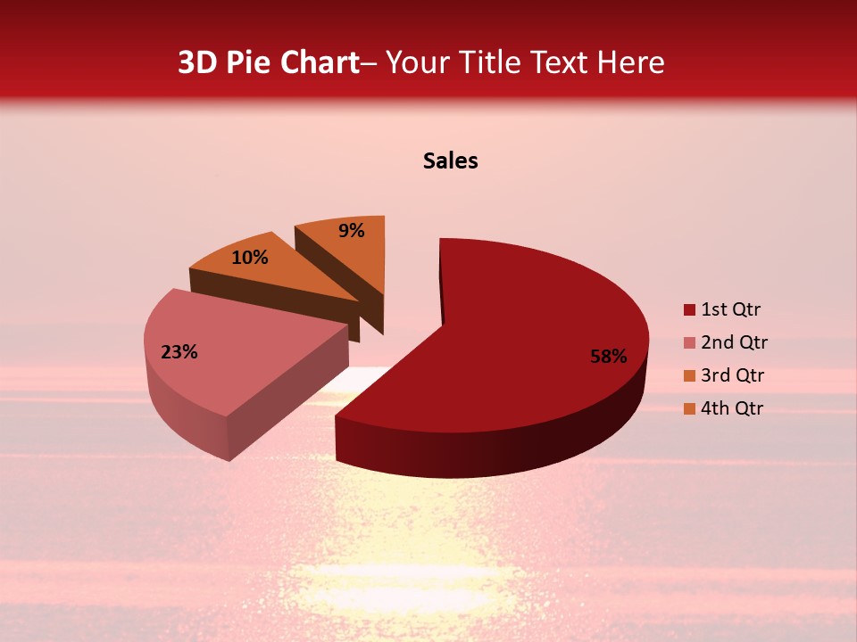 Reflection Shore Red PowerPoint Template