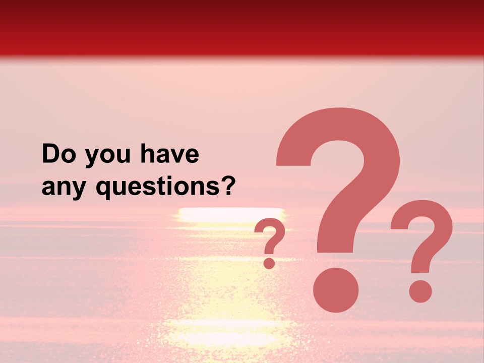 Reflection Shore Red PowerPoint Template