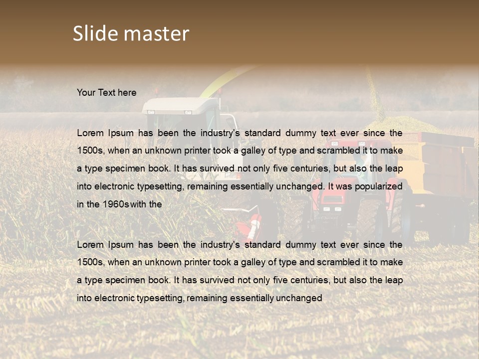 Harvesting Farmer Season PowerPoint Template