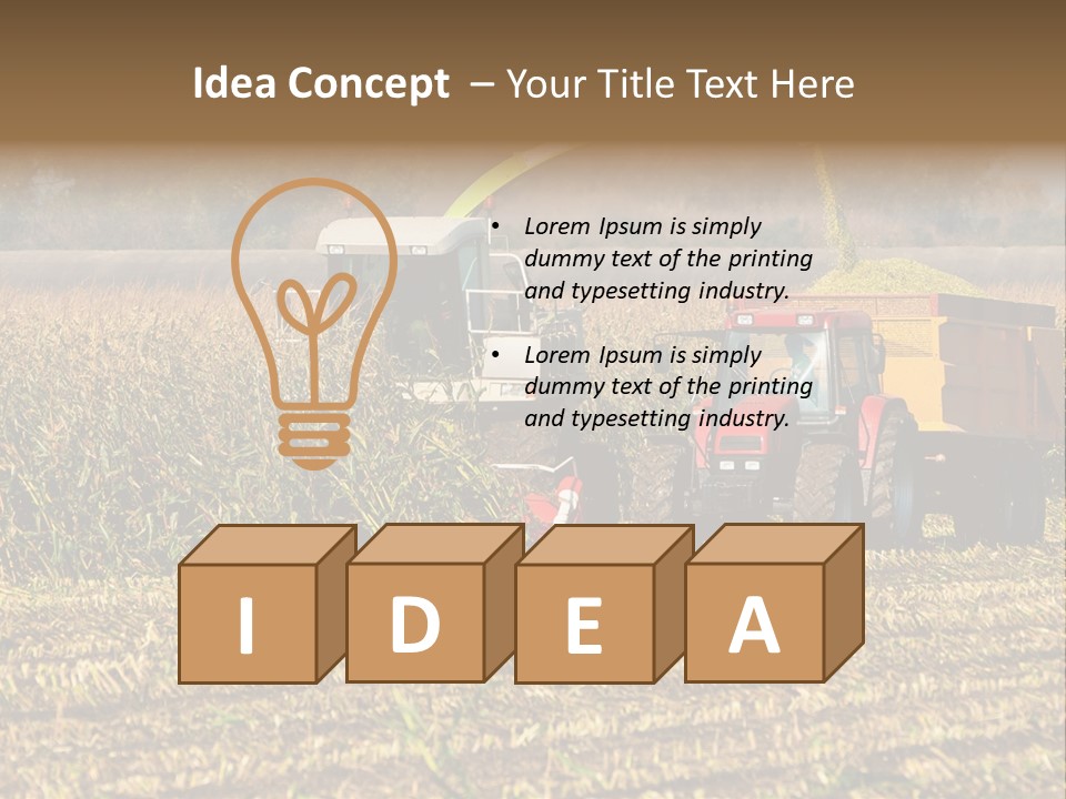 Harvesting Farmer Season PowerPoint Template