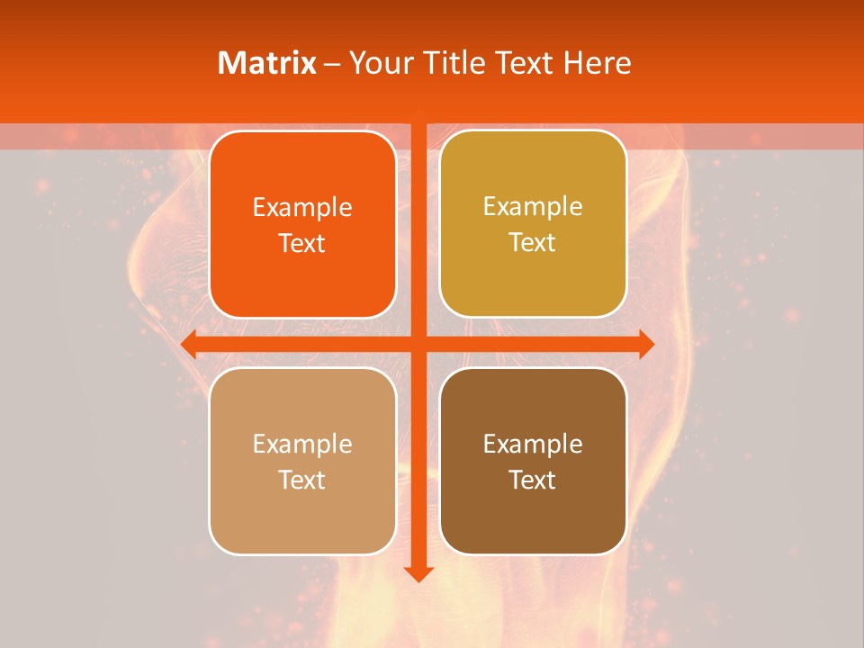 Strong Strength Fire PowerPoint Template