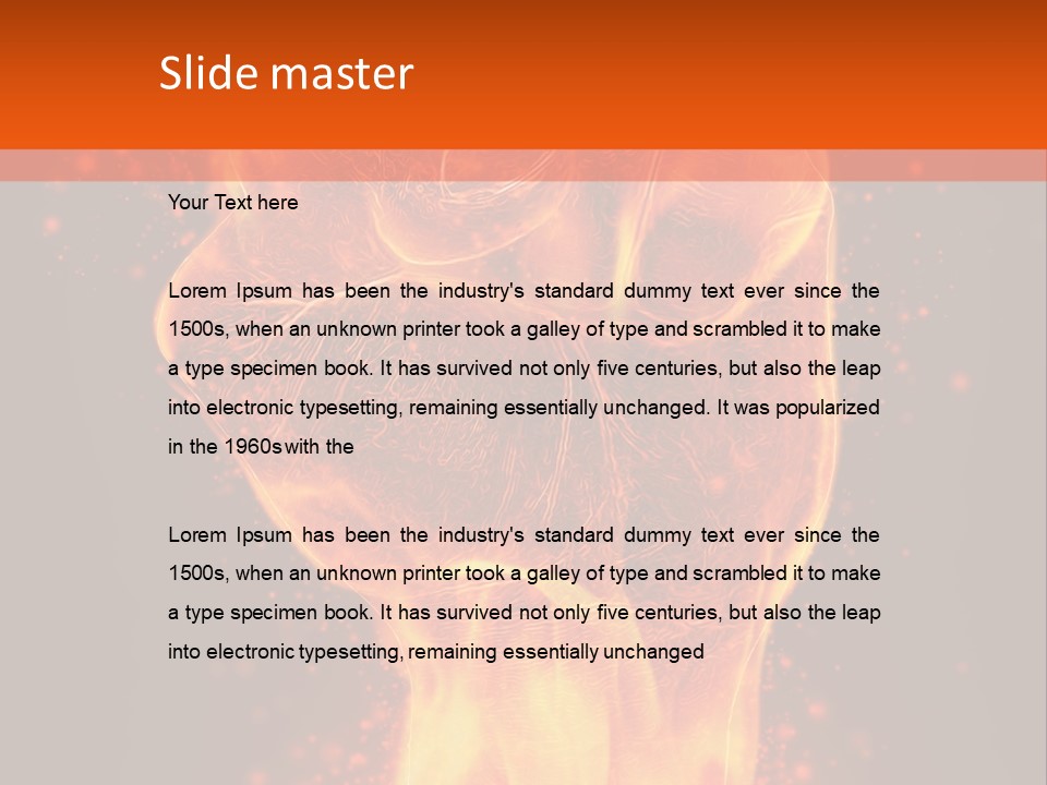 Strong Strength Fire PowerPoint Template