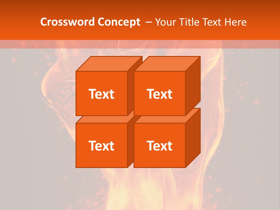Strong Strength Fire PowerPoint Template