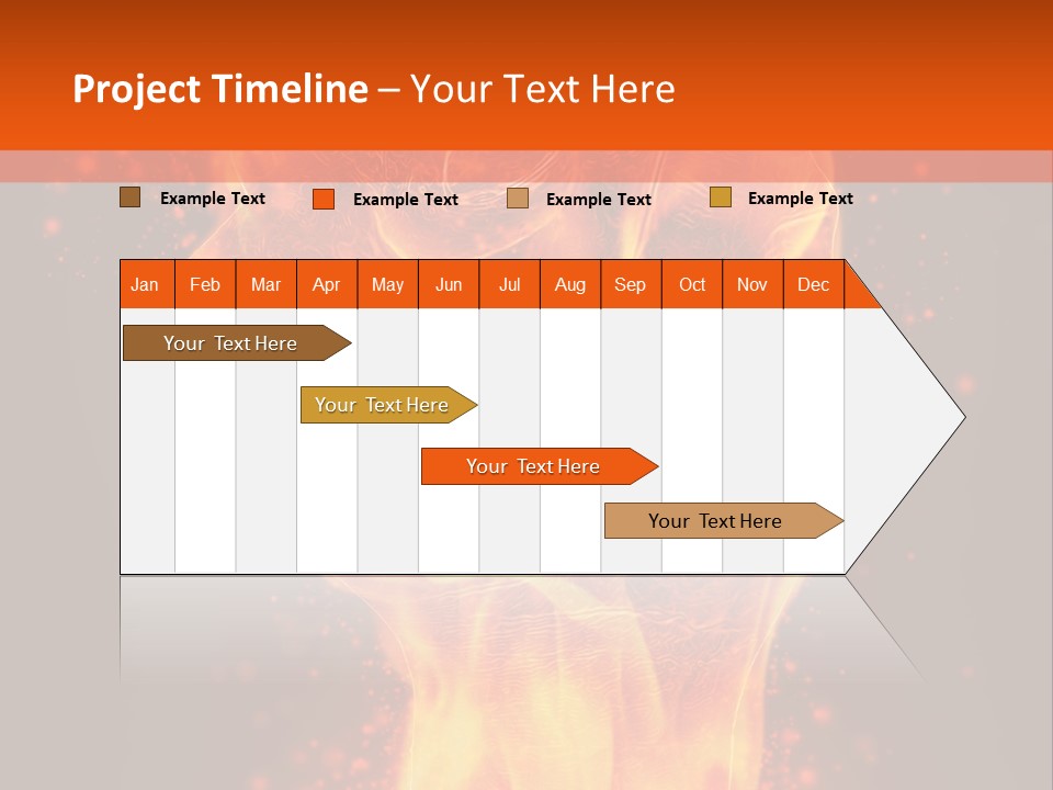 Strong Strength Fire PowerPoint Template
