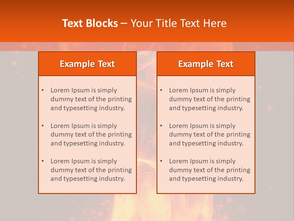 Strong Strength Fire PowerPoint Template
