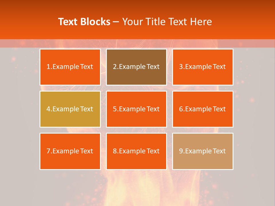 Strong Strength Fire PowerPoint Template