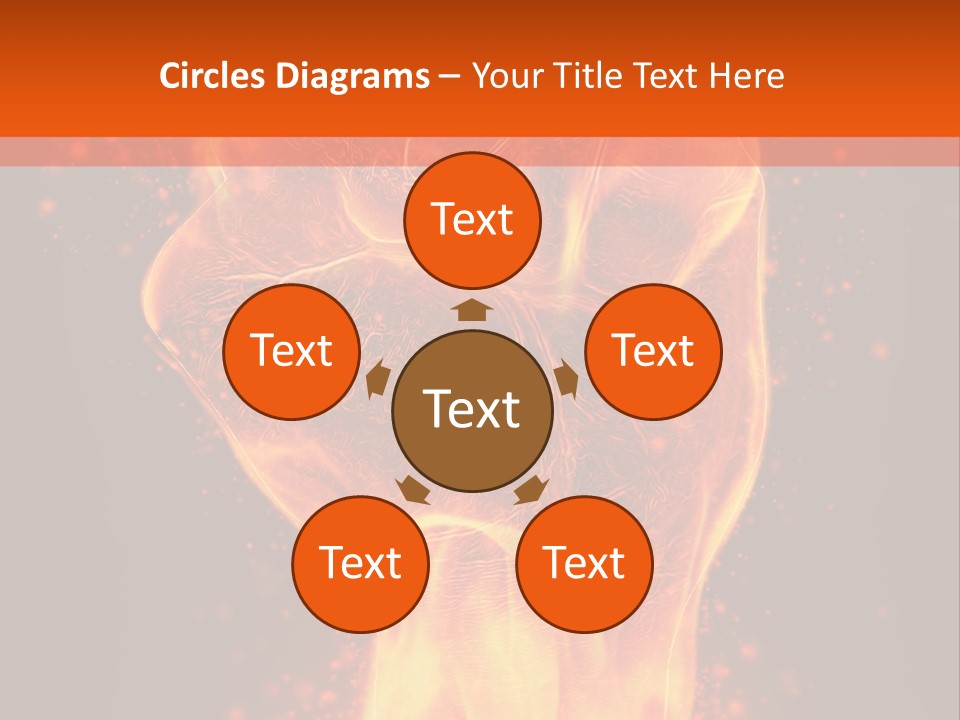 Strong Strength Fire PowerPoint Template