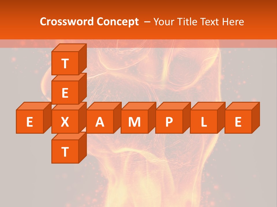 Strong Strength Fire PowerPoint Template