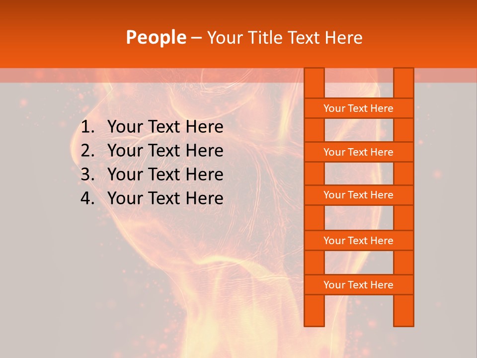 Strong Strength Fire PowerPoint Template