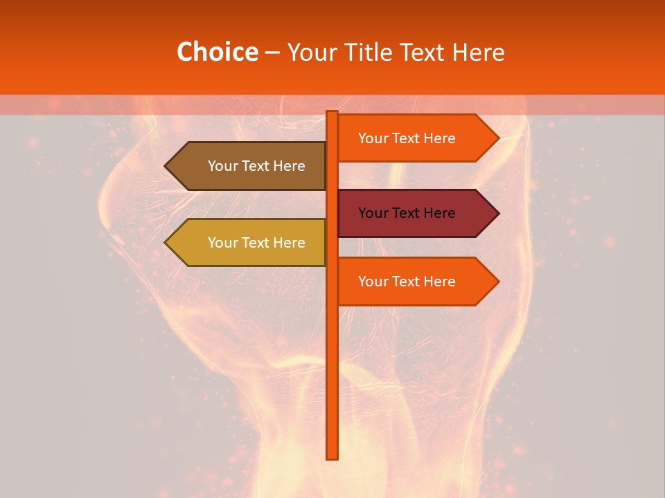 Strong Strength Fire PowerPoint Template