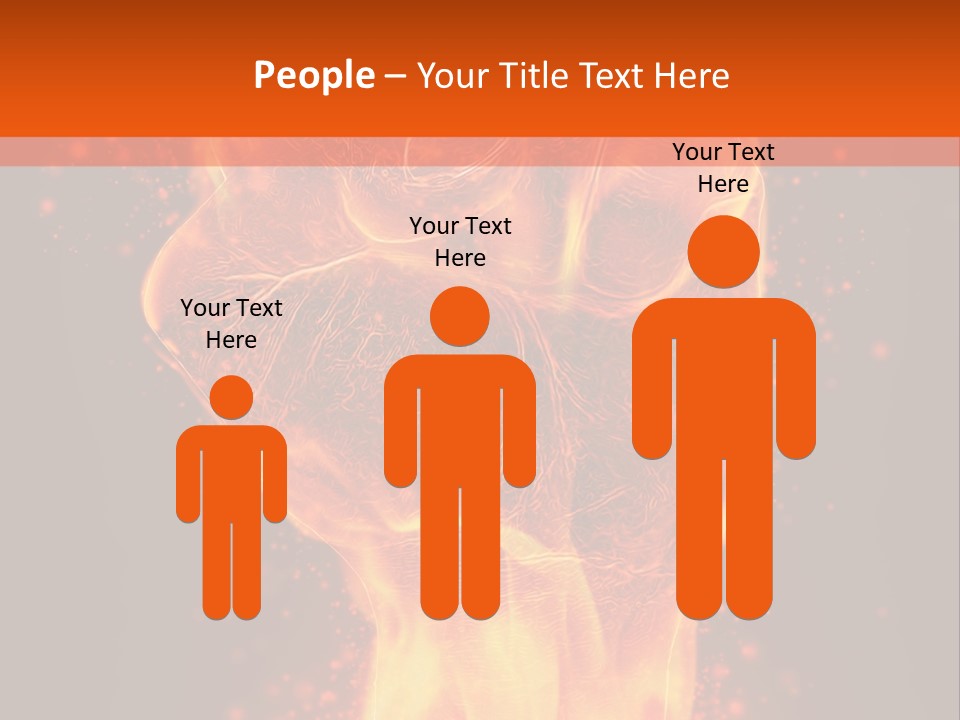 Strong Strength Fire PowerPoint Template