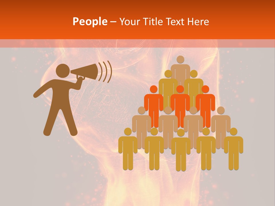 Strong Strength Fire PowerPoint Template