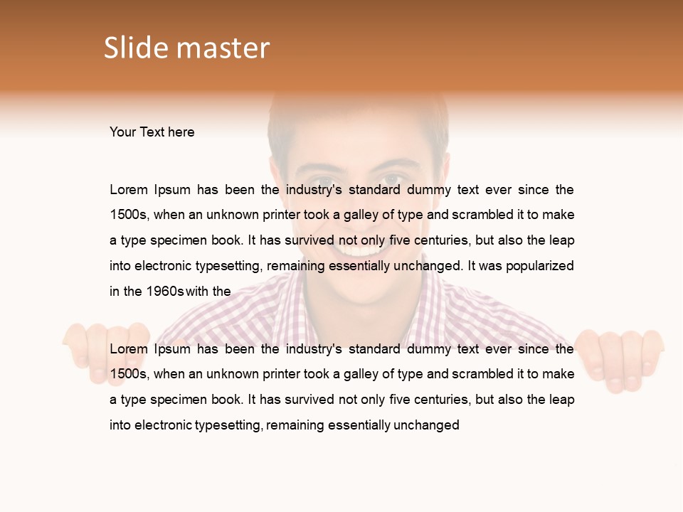 Placard Billboard Person PowerPoint Template