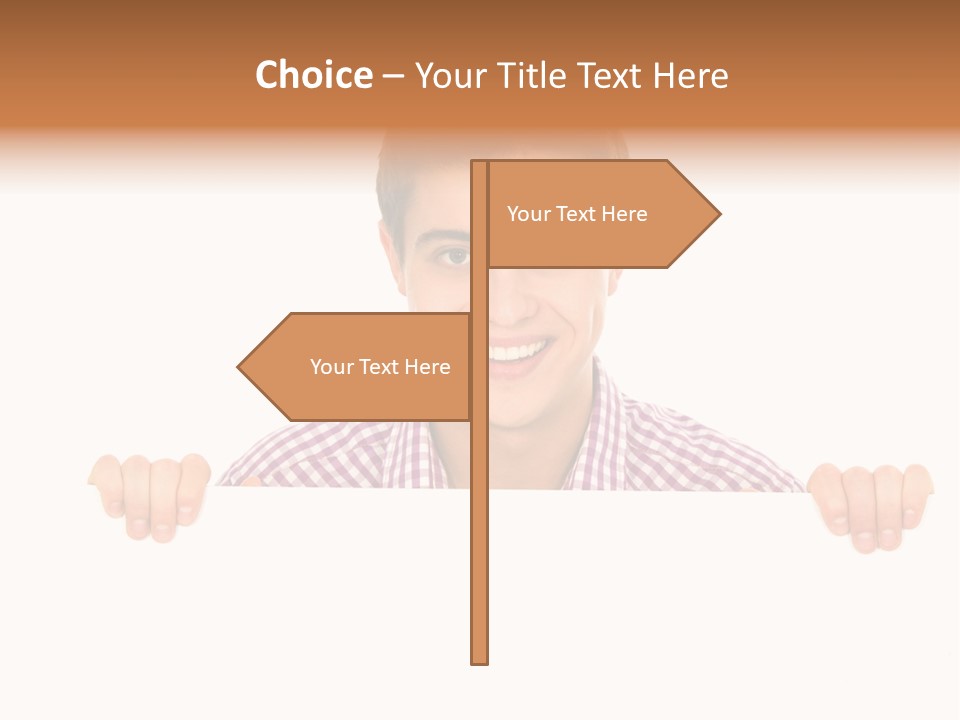 Placard Billboard Person PowerPoint Template