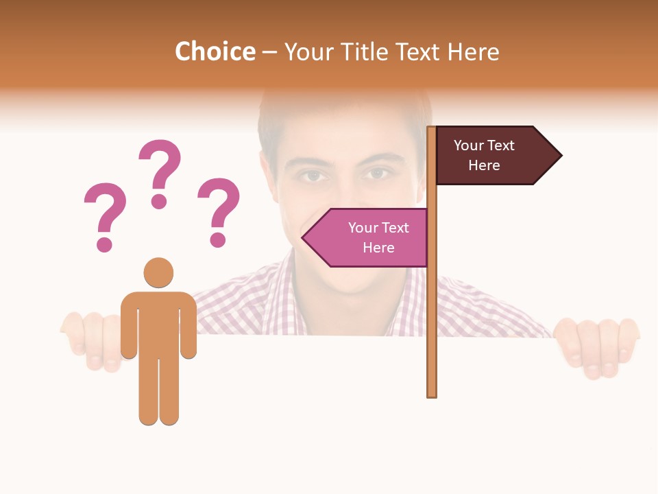 Placard Billboard Person PowerPoint Template