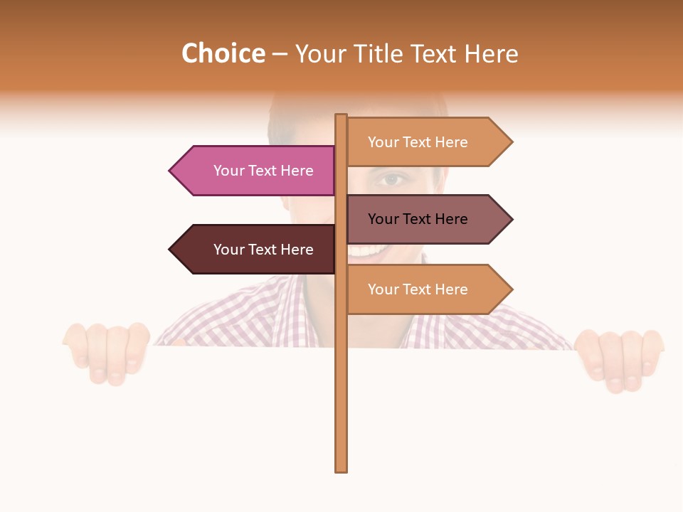 Placard Billboard Person PowerPoint Template