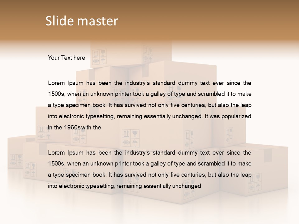 Merchandise Distribution Warehouse PowerPoint Template