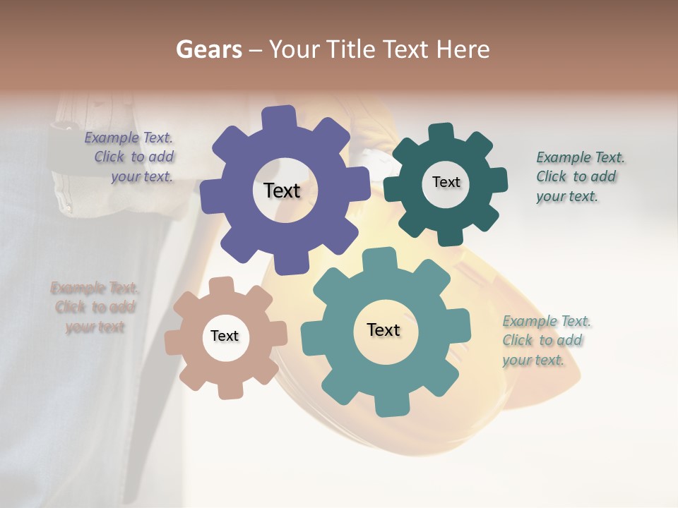 Human Yellow Contractor PowerPoint Template