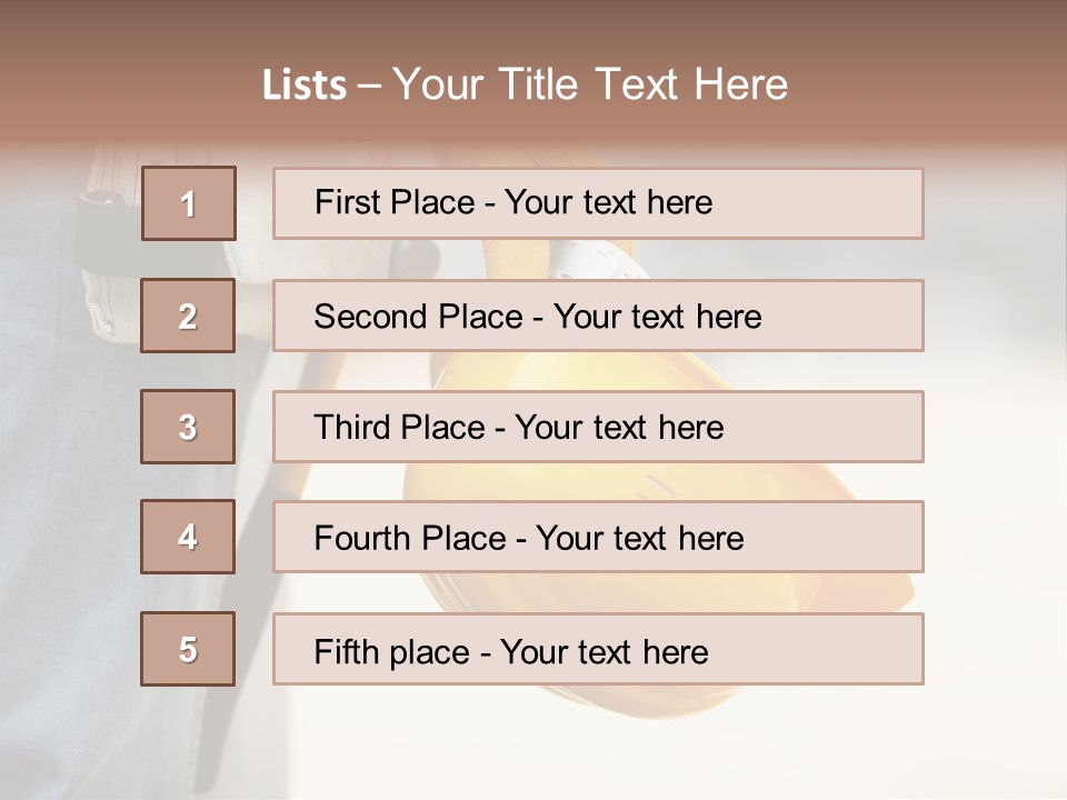 Human Yellow Contractor PowerPoint Template