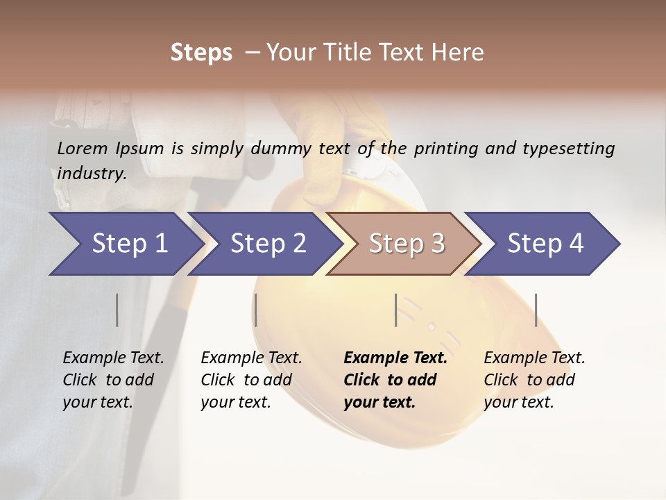 Human Yellow Contractor PowerPoint Template