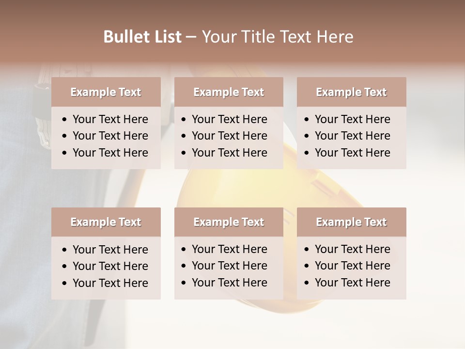 Human Yellow Contractor PowerPoint Template