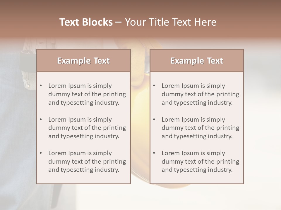 Human Yellow Contractor PowerPoint Template