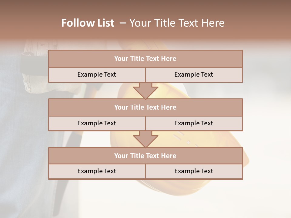 Human Yellow Contractor PowerPoint Template