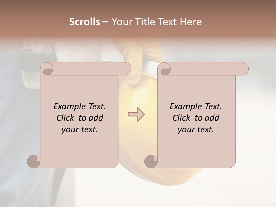Human Yellow Contractor PowerPoint Template