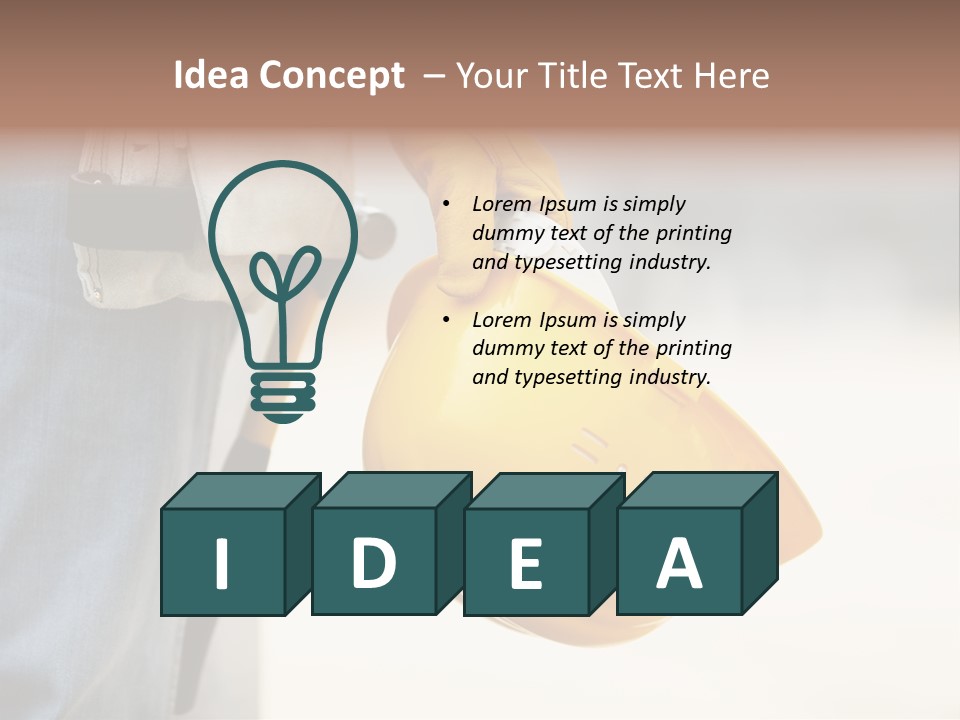 Human Yellow Contractor PowerPoint Template