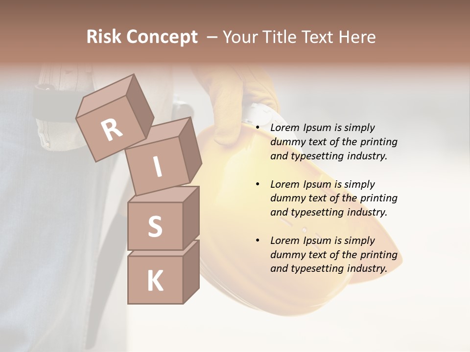 Human Yellow Contractor PowerPoint Template