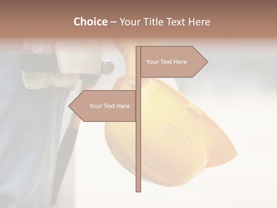 Human Yellow Contractor PowerPoint Template