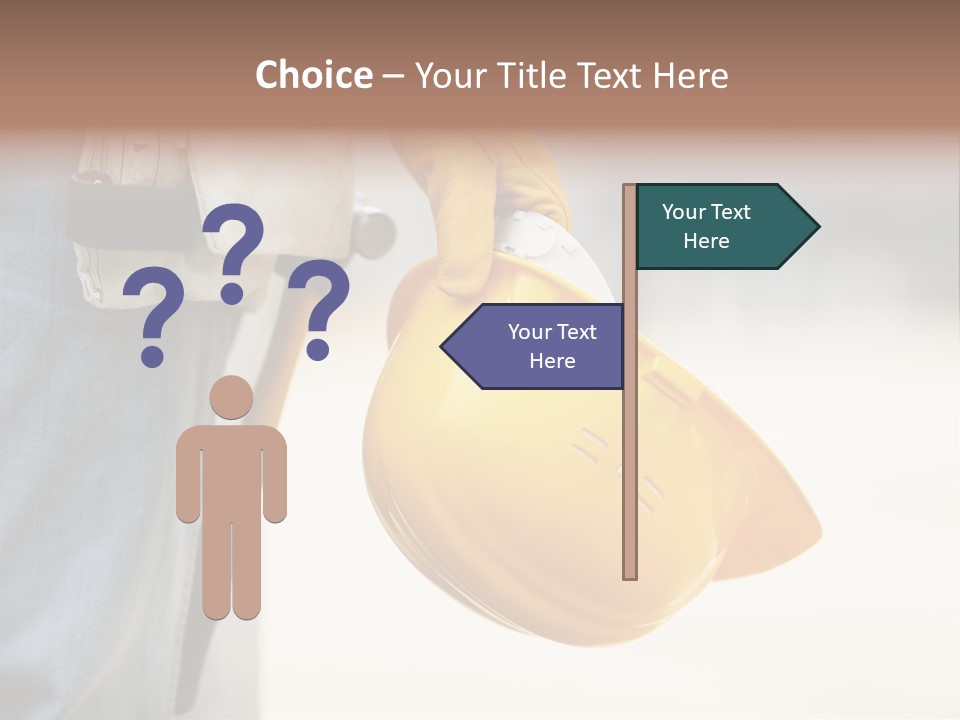 Human Yellow Contractor PowerPoint Template