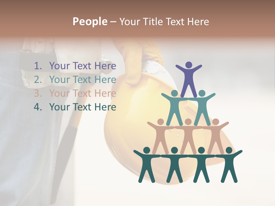 Human Yellow Contractor PowerPoint Template
