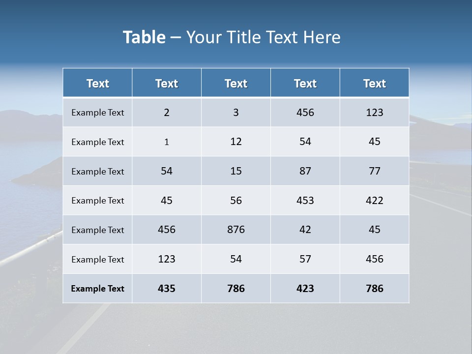 Ecology Ocean Highway PowerPoint Template
