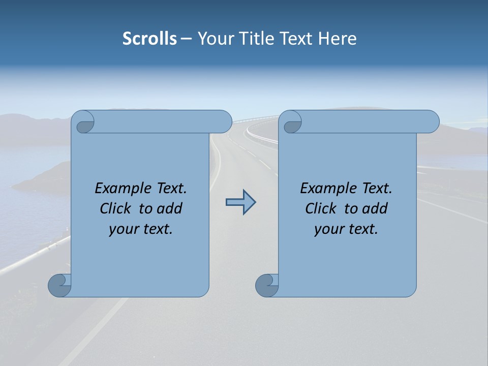 Ecology Ocean Highway PowerPoint Template