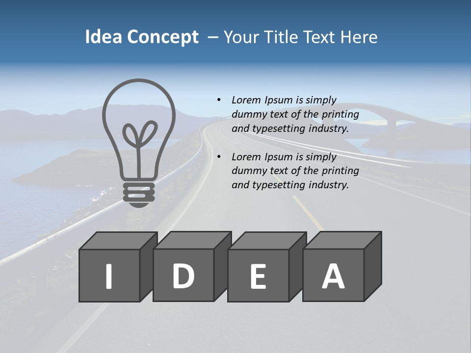 Ecology Ocean Highway PowerPoint Template