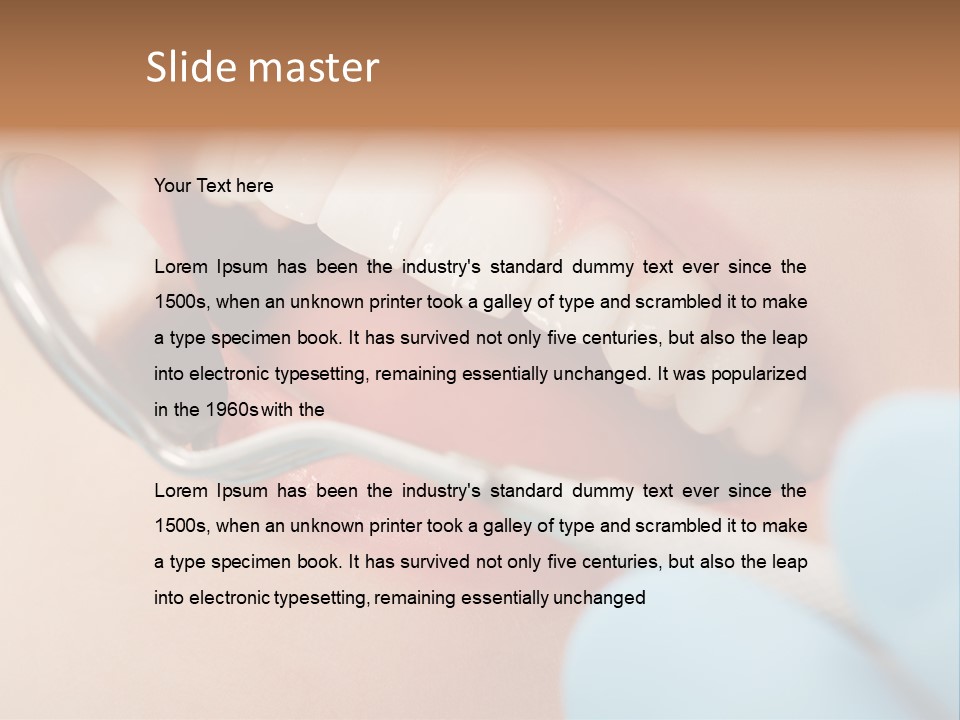 Dentist Saliva Examine PowerPoint Template