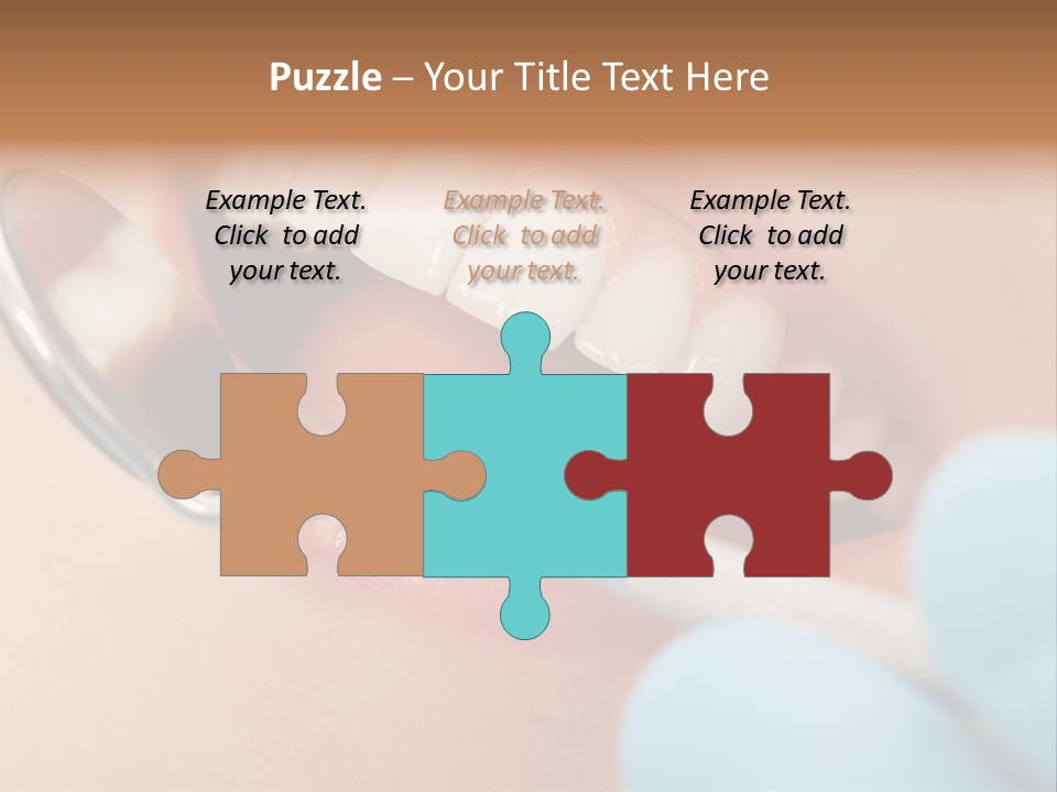 Dentist Saliva Examine PowerPoint Template