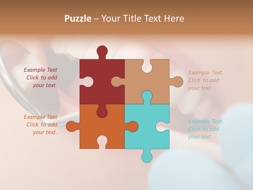 Dentist Saliva Examine PowerPoint Template