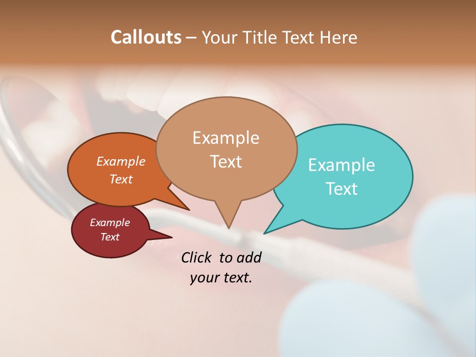 Dentist Saliva Examine PowerPoint Template