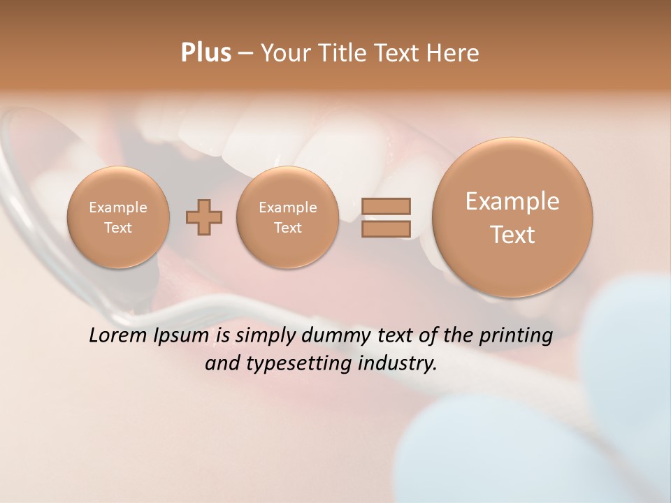 Dentist Saliva Examine PowerPoint Template