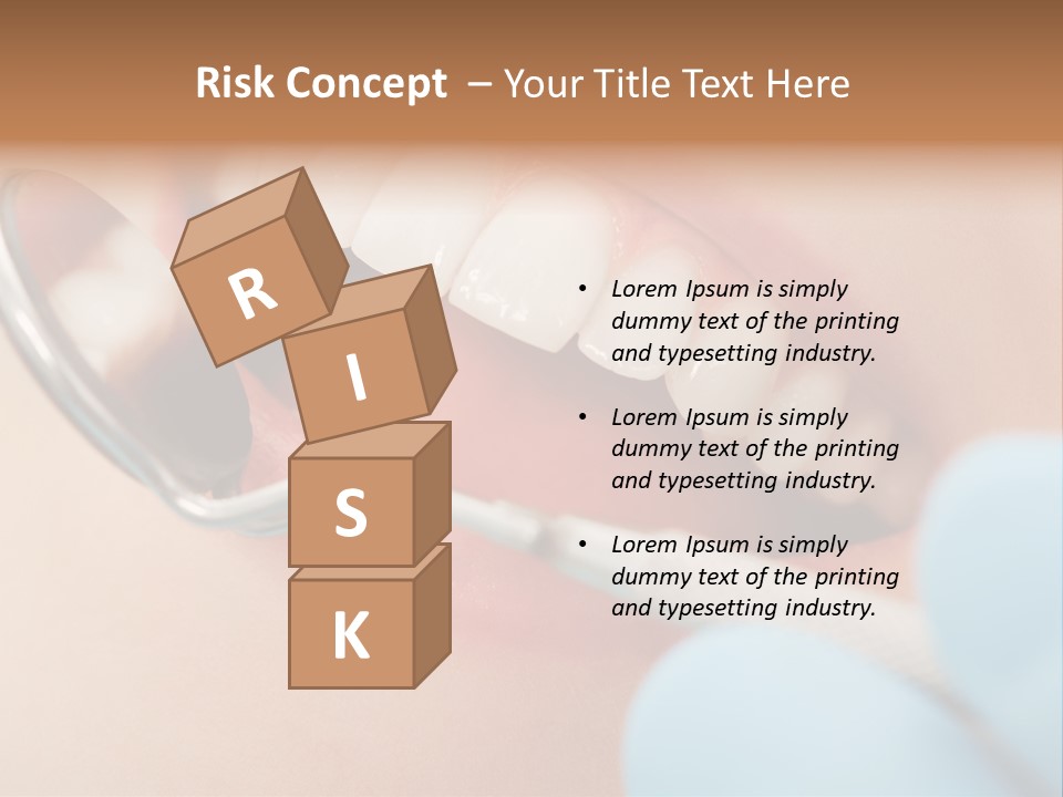 Dentist Saliva Examine PowerPoint Template