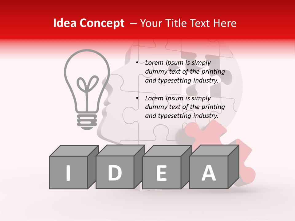 Ideas Jigsaw Concepts PowerPoint Template
