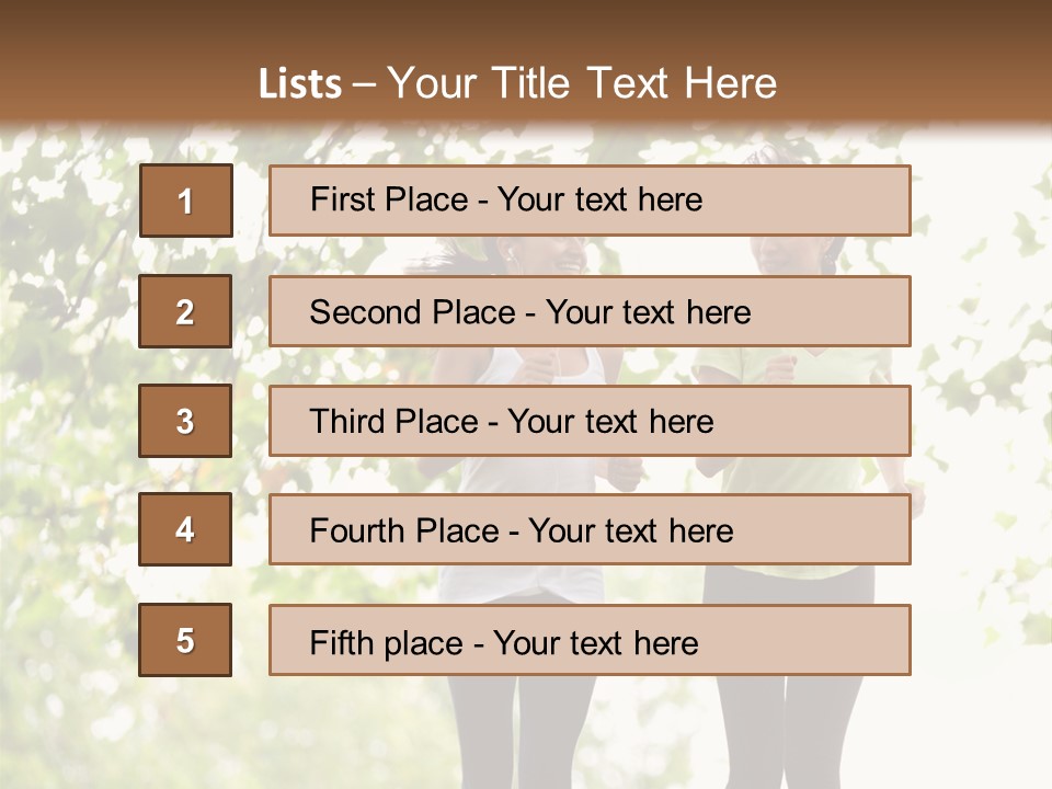 Body Adults Run PowerPoint Template