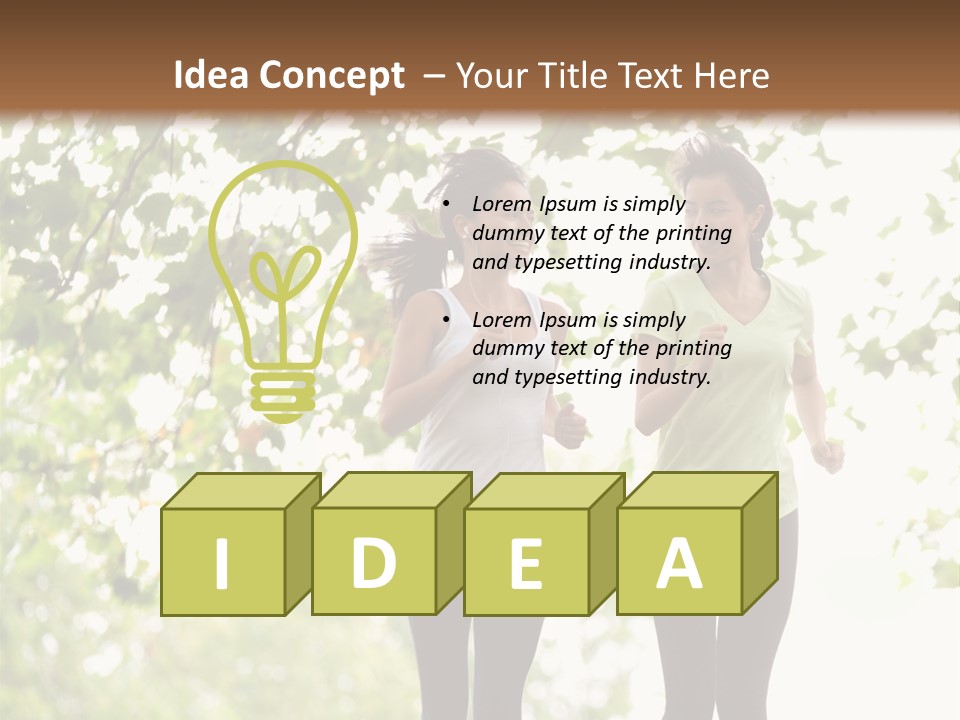 Body Adults Run PowerPoint Template