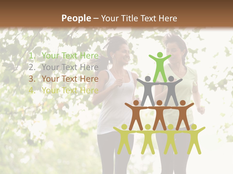 Body Adults Run PowerPoint Template