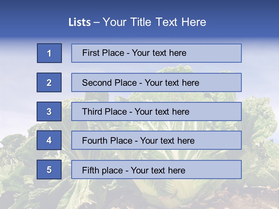 Background Salad Leaf PowerPoint Template