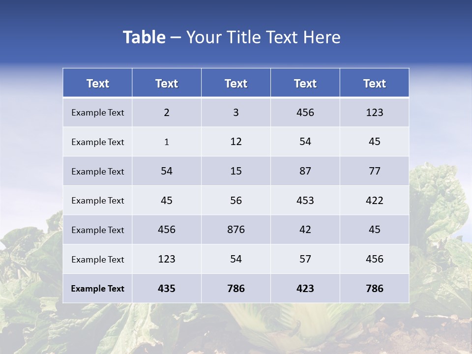 Background Salad Leaf PowerPoint Template